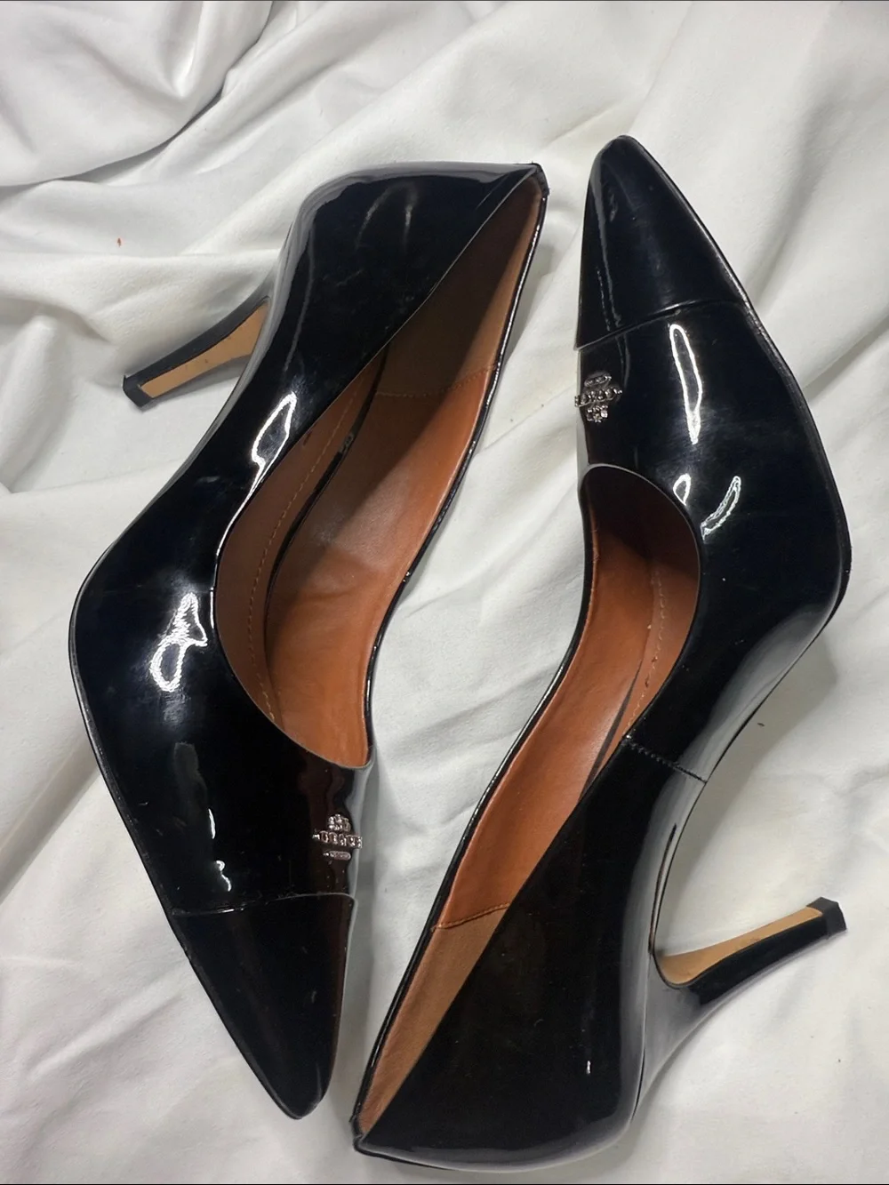 COACH Black Patent Leather Pointed Toe Pumps